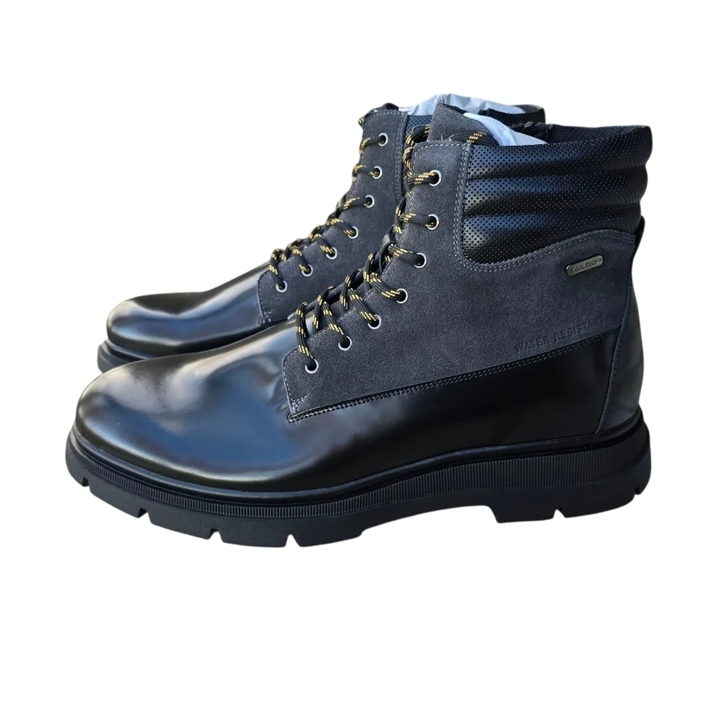 🔥NIB Aldo Mayfair Water Resistant Lace-Up Boot, Color: Charcoal, Size 11